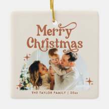 Familienfoto Frohe Weihnachten Ornament