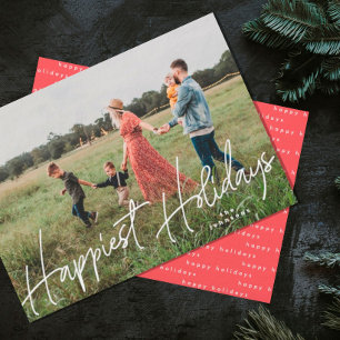Familienfoto Fröhlichste Weihnachts-Feiertags-Foto Feiertagskarte