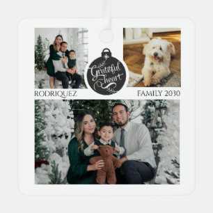 Familienfoto-Hund-Weihnachtsandenken Ornament Aus Metall
