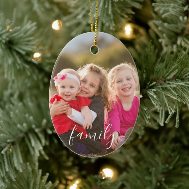 Familienfoto Keramik Ornament (Baum)