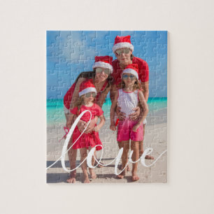 Familienfoto-Liebe-Schrift Puzzle
