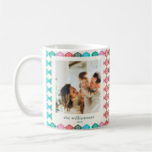 Familienfoto Retro Atom-Schneeflocke Weihnachten