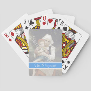 Familienfoto Spielkarten. Fügen Sie Ihr Foto, Text Spielkarten