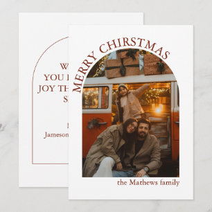 Familienfoto-Torbogen Frohe Weihnachten Name
