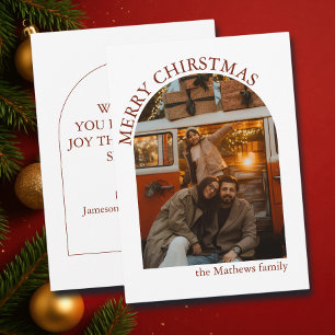 Familienfoto-Torbogen Frohe Weihnachten Name