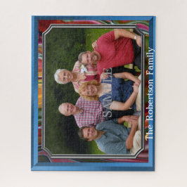 Familienfoto und personalisieren mit Namen Puzzle