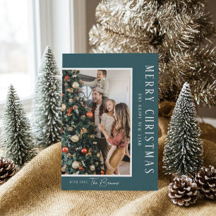 Familienfoto-Weihnachtsgrußkarte Feiertagskarte