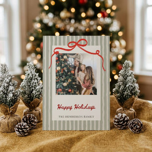 Familienfoto-Weihnachtsgrußkarte Feiertagskarte
