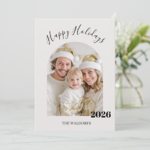 Familienfoto-Weihnachtskarte Frohe Feiertage Feiertagskarte