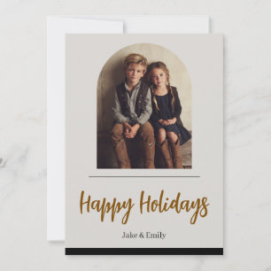 Familienfoto-Weihnachtskarte Frohe Feiertage Feiertagskarte