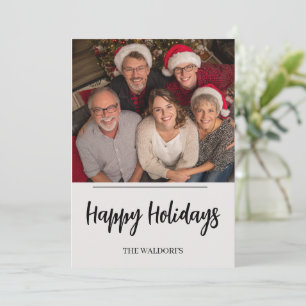Familienfoto-Weihnachtskarte Frohe Feiertage Feiertagskarte
