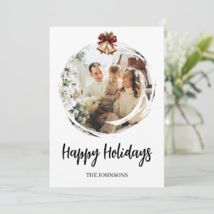 Familienfoto-Weihnachtskarte Frohe Feiertage Feiertagskarte