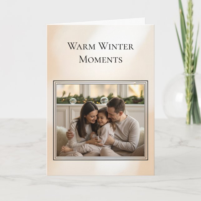 Familienfoto-Weihnachtskarte Karte (Vorderseite)