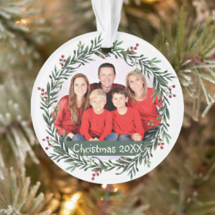 Familienfoto-Weihnachtsschmuck Ornament