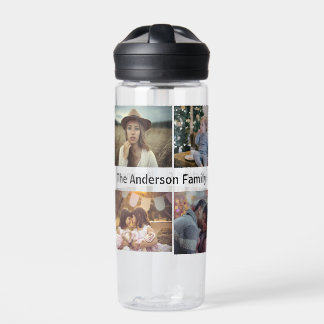 FamilienfotoCollage 8 Benutzerdefinierte Bilder |  Trinkflasche