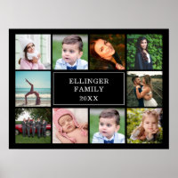 FamilienfotoCollage Schwarz Custom