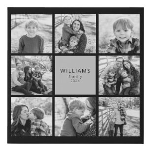 Familienfotografie schwarzer Hintergrund Künstlicher Leinwanddruck
