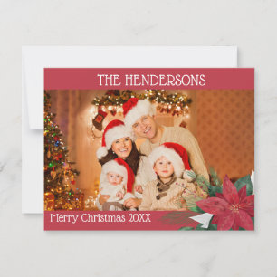 Familienfotos Weihnachtsstern Feiertagskarte