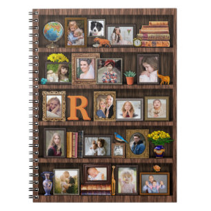 Familienfotosammlung Antiquitätenbuchgehäuse Per Notizblock