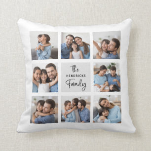 Familienfotosammlung Chic Modern Script Kissen