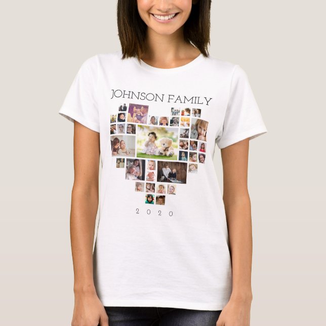 Familienfotosammlung (Personalisieren von Foto und T-Shirt (Vorderseite)