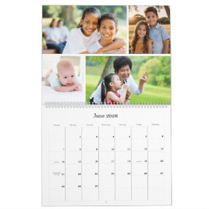 Familienfreunde Blau Mehrfach Foto Anpassbar Kalender