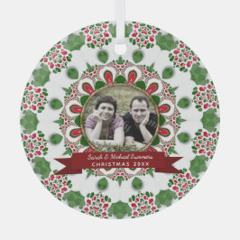 Familienfreunde bleiben Foto-Geschenk Ornament Aus Glas