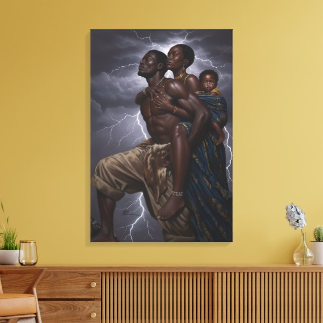 Familienfreundlichkeit | Dekoration der Inspiratio Leinwanddruck (Insitu (Wohnzimmer))