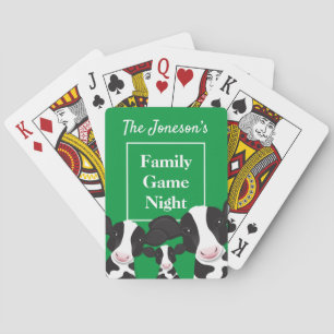 Familiengame Night Name Grün Weiße Kühe Spielkarten