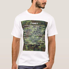 Familiengedicht des Militärbruders und Schwester T-Shirt
