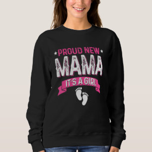 Familiengeschlecht zeigt, dass neue Mama ein Mädch Sweatshirt