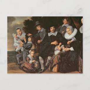 Familiengruppe in einer Landschaft, c.1647-50 Postkarte