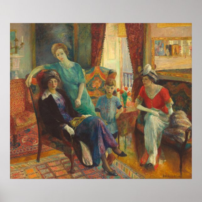 Familiengruppe: William Glackens Fine Art Poster (Vorne)