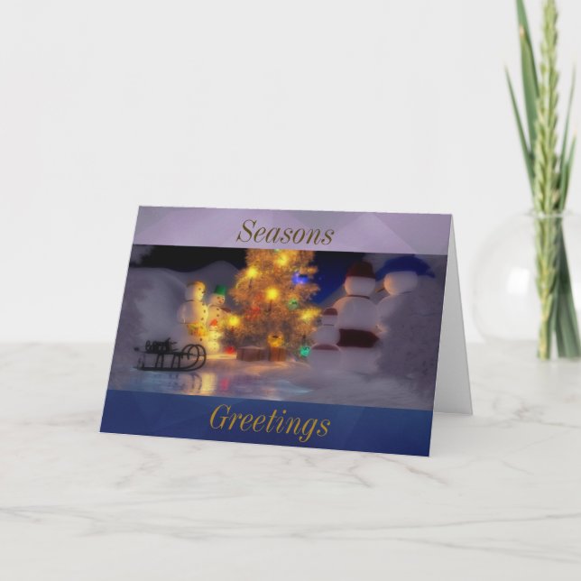 Familiengrüße zur Jahreszeit Feiertagskarte (Vorderseite)