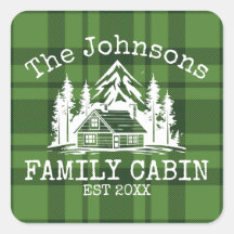 Familienhaus Green Kariert Themed Name Personalisi