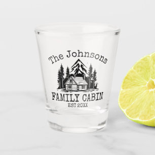 Familienhaus Green Kariert Themed Name Personalisi Schnapsglas