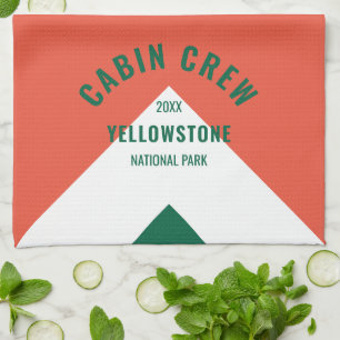 Familienhaus Personalisierter Name Roter grüner Re Geschirrtuch