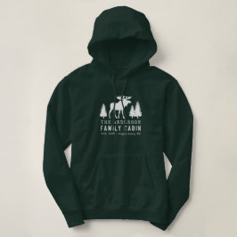 Familienhaus Rustikale Elchenkiefern Silhouette Hoodie