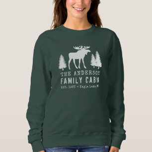 Familienhaus Rustikale Elchenkiefern Silhouette Sweatshirt
