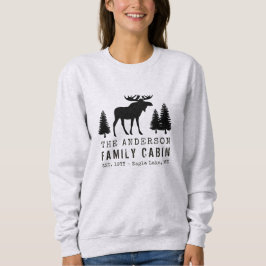 Familienhaus Rustikale Elchenkiefern Silhouette Sweatshirt