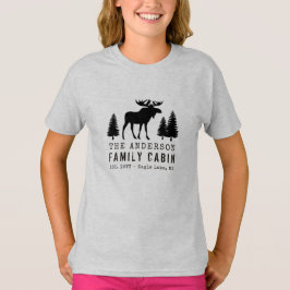 Familienhaus Rustikale Elchenkiefern Silhouette T-Shirt