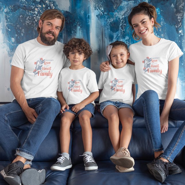 Familienherz T-Shirt (love heart family)