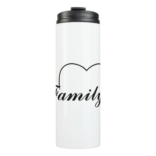 Familienherz Thermosbecher (Vorderseite)