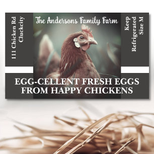 Familienhof Custom Funny Hühnchen Foto Vorlage Rechteckiger Aufkleber