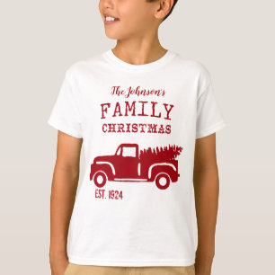Familienhof LKW Kinder Rot T-Shirt