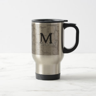 Familieninitialen Monogramm Baumrinde Foto mit Nam Reisebecher