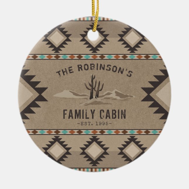 Familienkabine Rustikale Südwestküste Keramik Ornament (Vorne)