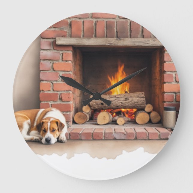Familienkamin Große Wanduhr (Vorderseite)