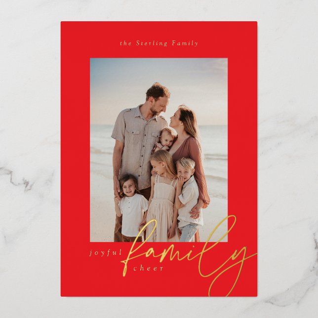 Familienkarte Folien Feiertagskarte (Vorderseite)