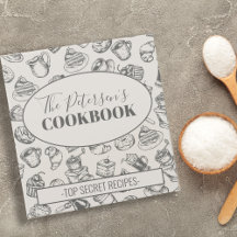 Familienkochbuch vintage Küchenmuster Rezepte